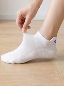 5 Pairs Colorful Cat Paw Summer Breathable Elastic Sports Socks, Popular White Basic Ruffle Socks, Suitable For Campus, Gym, Wedding, Daily Wear, Christmas Gift, Women's Socks - Multicolor - View 4