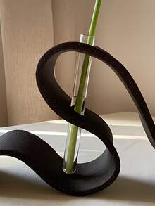 1pc Wavy Shaped Flower Vase, Ribbon Shaped Book Storage Rack, Decorative Storage, Home Decor Vase, Flower Pot, Creative Bookend, Minimalist Wavy Design, Suitable For Study, Office Desk, Living Room, Home Decor, Decorative Ornament, Other Storage Rack, Wedding, Dorm Storage - Multiple Styles - View 10