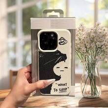 [Fast Local Shipping] Phone Case For Apple 17 16 15 Promax: Direct Wholesale From The Factory Ivory White With Lychee Pattern And Large Hole / For 17PROMAX Fashionable And Creative Phone Case With UV Printed Sleeping Cat, 2D Flat Design In TPU With Comfortable Grip For IPhone 17/16/15/14/13/12/11/8/7 Plus Pro ProMax, Best Gift For - 圖片1PCS - 查看 5