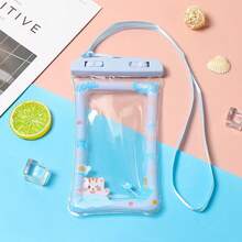 Cute Cartoon Waterproof Phone Pouch With Air Cushion Protection, Floating Touchscreen Waterproof Case For Outdoor Rafting And Swimming - Multicolor - View 9