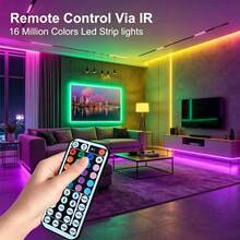 3-100Ft LED Strip Lights With 44-Key Remote, USB Interface, DIY Lighting, Color Changing And Dimmable For Bedroom Becor, TV, Kitchen, Party And Holiday Decoration - RGB - View 3