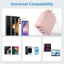 USB C Charger, 50W 3 Ports - USB-C + USB-A Charging Ports, PPS GaN PD3.0 Fast Charging, Compatible With IPhone 17 16 15 Pro 14 13 12 11 Pro Max Plus, Galaxy, Phone Fast Charging - AU Plug - View 7