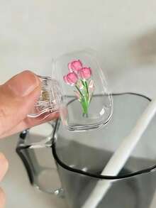 Tulip Flower Shaped Toothbrush Holder - Cute Design, Suitable For Home And Travel Storage; Equipped With Transparent Cover, Compact And Portable, Easy To Carry; Protects Toothbrush Bristles, Features Dual Drainage And Ventilation Functions; Suitable For Home, Dormitory And Travel Scenarios | Cute Toothbrush Head Storage Rack, Suitable For Bathroom Storage, Home And Dormitory - Multicolor - View 9