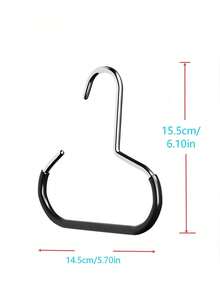 1pc/2pcs Random Color Hat Rack, Wardrobe/Closet Hat Hanger, Multi-Function Hat Display Rack, Suitable For Summer And Travel, Home Deccor, Hanging Hat Holder For Wardrobe/Closet, Bathroom - Black - View 5