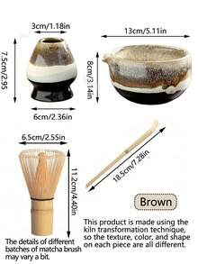 1pc/2pcs/4pcs Ceramic Matcha Bowl With Spout, Matcha Whisk Tool, Japanese Tea Bowl, Matcha Cup, Stirrer, Tea Whisk Utensil Set - Multicolor - View 26