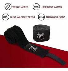 Pack Of 2 Spider Design Boxing Hand Wraps, 5m Black For Muay Thai And MMA - White - View 4