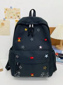 New Cartoon Back To School Season Versatile Couple Multifunctional Large Capacity Comfortable Minimalist Elegant Suitable For Various Occasions Backpack (No Accessories Included) - Multicolor - View 10