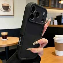 適用於 iPhone 17e 防摔保護手機殼 鏡頭防摔防震 磨砂軟殼後蓋 兼容 17 Pro Max 16 15 14 13 Plus 12 11 Mini，保護殼，適用於 iPhone 17 Pro Max 手機殼，適用於 iPhone 17 Pro 手機殼 - 黑色 - 查看 5