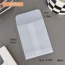 Fundas de velum translúcido para tarjetas, bolsas de protección para archivos y fotos, sobres impermeables, portatarjetas transparentes, fundas protectoras para fotocards - Esmerilado transparente - Ver 20