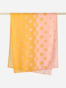 1 pezzo Foulard da donna con stampa geometrica digitale a blocchi di colore giallo, leggero, protezione solare, versatile e alla moda, adatto per l'uso quotidiano in estate - Multicolore - Visualizzare 5