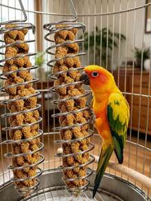 2pcs/Set Mangkuk Makanan Burung Stainless Steel, Cangkir Makan untuk Burung Beo Kecil dan Sedang, Burung Lovebird, Sun Conure Kecil, Aksesori Dekorasi Gantung Sangkar Burung, Tempat Makan Burung Peliharaan, Halloween, Natal, Gaya Horor, Dekorasi Halloween Dalam/Luar Ruangan - tempat makan burung - View 12