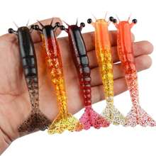 Set Umpan Udang Lunak 2 Buah dalam Kotak, Umpan Pancing Udang Palsu Bionik, Umpan untuk Ikan Bass, Ikan Perch, dan Ikan Pike - MultiWarna - View 2