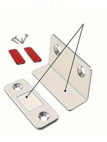 1pc Alloy Magnetic Door Catch Latch - Invisible Strong Adhesion, Drill-Free Mount, Seamless Release - Ideal For Cabinets, Wardrobes, Sliding Doors - Home Improvement Hardware, Effortless Setup, Compact, Efficient Design - Multicolor - View 6