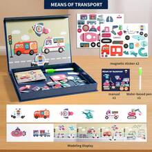 1 Set Multi-Theme Folding Face-Changing Puzzle Book, 5 Themes Infant Toddler Picture Recognition Logic Thinking Educational Toy - Multicolor - View 8