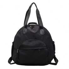 Nueva mochila de moda tipo cuna de gran capacidad en color liso, bolsa de almacenamiento multifuncional para viaje, bolsa de mamá, bolso de hombro - Multicolor - Ver 10