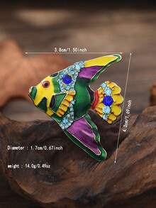 1pc Enamel Rhinestone Animal Ring, Vintage Insect Crab Lobster Bird Design, Unique Niche Style Women's Finger Ring, Suitable For Daily Wear And Vacation Outfits - Multicolor - View 8