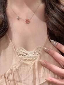 1件獨特優雅三葉草設計女士項鍊 - 彩色 - 查看 6