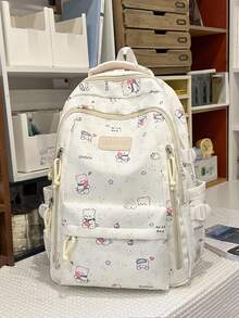 New Cartoon Back To School Season Versatile Couple Multi-Functional Large Capacity Comfortable Minimalist Elegant Backpack Suitable For Various Occasions (No Accessories Included) - Multicolor - View 12