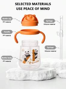 Meoky Multidirectional Straw Cup For Kids, Leak-Proof Weighted Straw Cup With Transition Handle, Suitable For Children 6 Months And Above - Orange - View 7