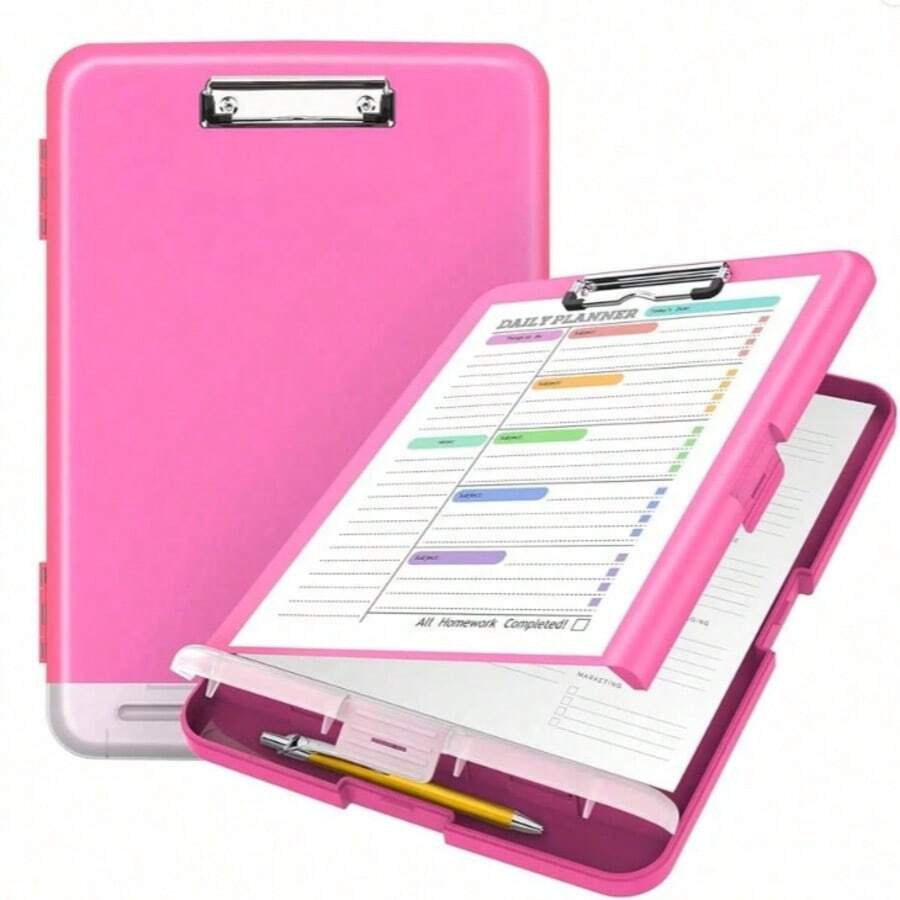 Clipboard With Metal Clip, Multi-Purpose Board, Suitable For Nurses, Teachers, Medical And Classroom,Back To School - Multi-colored Pink - View 1