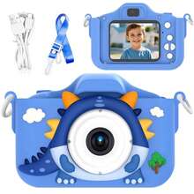 Cámara infantil con tarjeta de memoria de 64 GB y lector de tarjetas, 1080P HD, 48 MP, graba vídeos y ofrece cinco juegos. Regalo de cumpleaños para niños. - Multicolor - Ver 2