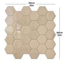 shiny home 10 tấm gạch ốp tường dán tự dính hình lục giác vân đá cẩm thạch, chống nước và chịu nhiệt, tấm ốp tường bếp tự dính lý tưởng cho nhà bếp, phòng tắm, xe RV; có màu đỏ, xanh lá và be - màu xanh lá - Xem 2