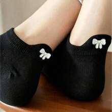 3/5/10/15 Pairs Women's Butterfly Pattern Short Socks, Summer Short Socks, Outdoor Casual Minimalist Style, Sweet Cute Butterfly Print, Suitable For Daily Wear - Black - View 4