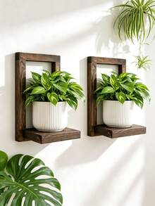 Wall Plant Holder, Wall Decor, Plant Holder, Flower Display, Wall Shelf, Potted Plant Holder - Multicolor - View 2