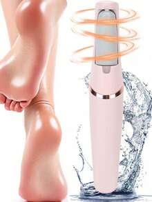(2-In-1) New Electric Foot Scrubber, Electric Foot Nail File, Automatic Foot Polisher With USB Charging, Dual Speed Adjustment, Equipped With LED Light And Replaceable Roller - Portable Foot Brush, Suitable For Dry, Cracked, Rough And Calloused Skin Nail Care, Ideal For Home Use And Travel, - Pink - View 13