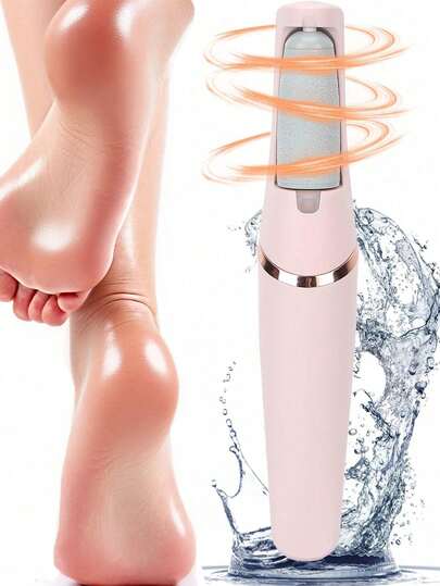 (2-In-1) New Electric Foot Scrubber, Electric Foot Nail File, Automatic Foot Polisher With USB Charging, Dual Speed Adjustment, Equipped With LED Light And Replaceable Roller - Portable Foot Brush, Suitable For Dry, Cracked, Rough And Calloused Skin Nail Care, Ideal For Home Use And Travel,