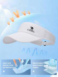 CAMEL CROWN Hollow Top Sun Hat, UV Protection Quick-Dry Sports Cap, Lightweight Sun Hat, Suitable For Summer Running And Tennis - Ivory White - View 5