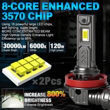Lampu LED S&D H7 Canbus 30000LM 60W Lampu Depan LED Mobil H7 Canbus Tanpa Error Dengan Kipas Otomatis Turbo Lampu Putih 60500K 12V - A - View 2