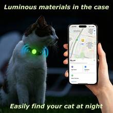 適用於 Apple AirTag 的柔軟矽膠保護套，貓用安全項圈式追蹤器保護殼，防震防水寵物防丟配件 - 彩色 - 查看 3
