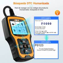 ANCEL AD410 Escáner OBD2 Automotriz, Lector de Códigos Check Engine, Borra Códigos de Error, Herramienta de Diagnóstico Multilingüe, Regalo Práctico para Conductores y Nuevo Propietario - AD410 - Ver 9