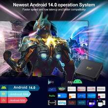TV98 PRO TV Box, Android 14 System, ATV H313 Quad-Core Processor, Supports 5G Dual-Band WiFi, Plays 8K And 4K Content, Comes With Voice Remote Control - 歐規C型插(220-240V) - 查看 6