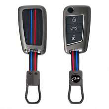 New Car Key Case Zinc Alloy Silicone Bag For VW Golf 7 MK7 Tiguan MK2 SEAT Ateca Leon FR 2 Ibiza Octavia A7, Premium Anti-Scratch Full Protection Shell With Precise Cutouts, Stylish Auto Interior Key Accessory - black - View 7