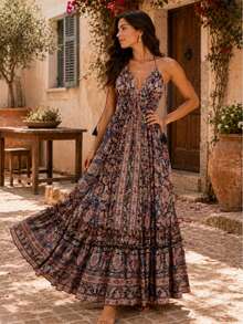 Long Dress Costs Nude - Azul lavado oscuro - Ver 5