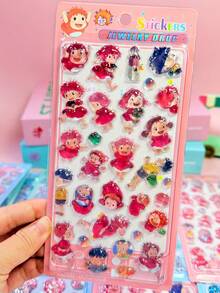 Shiny Rhinestone Stickers Self-Adhesive For Scrapbooking, Greeting Cards, Gift Decoration 1 Cute 3D Patterned Decorative Sticker Toy, Anime Cartoon Sticker, Cute Kitten Pattern, Reusable Waterproof Sticker, DIY Phone Girl Embossed Crystal Children's Sticker DIY Sticker, Year Gift, Valentine's Day Gift, Easter Gift - Multicolor - View 3
