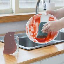 Penguin Soft Silicone Scraper, Household Kitchen Oil Stain Remover, Baking Kitchen Small Tool - Grey - View 4