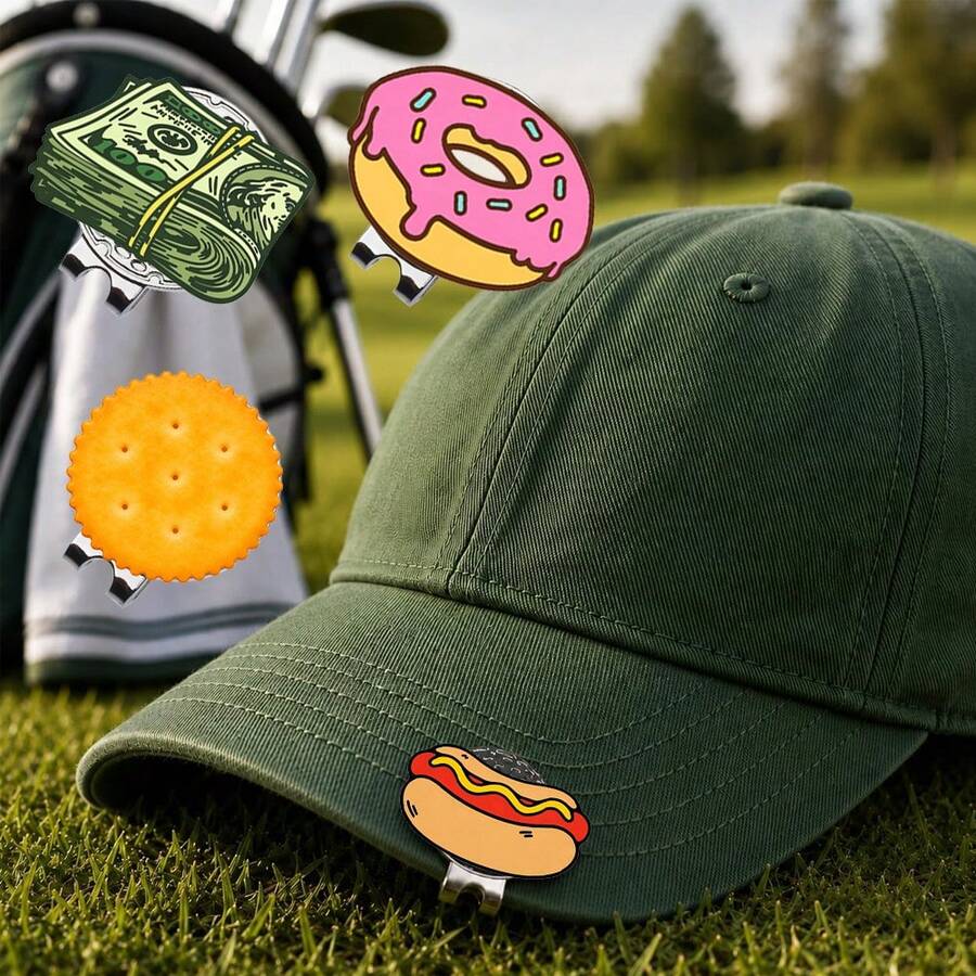 Golf Ball Marker With Magnetic Hat Clip, Fun Gift For Men And Women Golfers - Multicolor - View 1