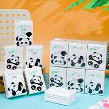 1 Set Isi 1/3/6/9/18/27 Bungkus Tisu Wajah Motif Panda Lucu, Kemasan Kecil Portabel, Tisu Sapu Tangan Gaya Cina, Tisu Saku Pelajar [Gaya Kemasan Acak] - Beraneka warna - View 1