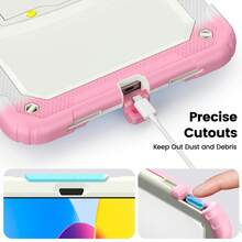 Heavy Duty Shockproof Protective Case Compatible With Ipad (A16) 11th Gen/Air11/Air13 M3 (2025) 9th/8th/7th Gen (2021/2020/2019), Rugged Hard Shell Protective Cover With Built-In Stand, Suitable For 10.2-Inch IPad 2021/2020/2019 - Camouflage Pink - View 10