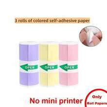 PRINHSJI Mini Printer, Portable Thermal Sticker Printer, Includes 1 Roll Of Printing Paper, Suitable For Photos, Images, Diaries, Notes, DIY, Compatible With IOS And Android - Multicolor - View 15