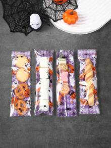 50/100 piezas Bolsas transparentes para dulces de Halloween, Bolsas pequeñas de regalo con diseño de fantasma y calabaza de Halloween, Decoraciones de Halloween, Bolsas pequeñas de regalo para fiesta de Halloween, Bolsas de dulces para truco o de Halloween, Bolsas de dulces para fiesta de bebé, Bolsas de empaque para espino dulce de Halloween, Bolsas de empaque de alimentos para fiesta de Halloween, Suministros de repostería de Halloween, Bolsas de regalo de dulces de Halloween, Bolsas de repostería de cocina, Bolsas de decoración de regalos pequeños, Bolsas de relleno para fiestas - Halloween a cuadros morados estilo mixto - View 9