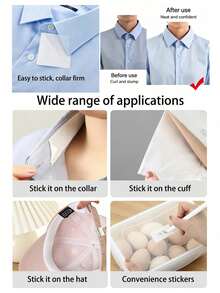 1pc Detachable Shirt Collar, Versatile Blended False Collar For Women, White Shirt Collar Accessory For Dress For Christmas Decor - White - View 4