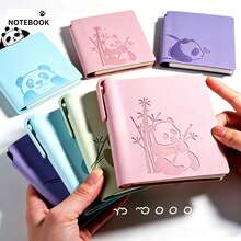 [Single] Cuaderno de bolsillo con diseño de panda | Diario portátil cuadrado mini | Bloc de notas de bolsillo, cuaderno, bloc de notas, diario, planificador, planificador semanal | Papelería de dibujos animados, esencial para estudiantes y oficina | Regalo ideal para la vuelta al colegio, notas de clase y recuerdos de fiesta | Diseño exquisito - Cuadrado - Ver 1