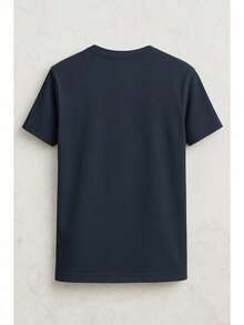 IMPALA Camiseta para caballero 100% algodon, manga corta, playera comoda y suave, estampado diseño tipo collage con elementos graficos deportivos, frases motivacionales y estilo urbano - Azul Marino - Ver 3