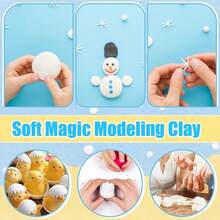 12/24/36pcs Pure White Modeling Clay Small Packs, Air Dry, Designed For Handmade Jewelry Making, White Modeling Clay Set, Parent-Child Craft, No Baking Required Air Dry Type, Includes Carving Tools - White - View 6
