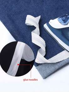 10m/5m/3 Meters/1m Self-Adhesive No-Cut Hem Length Adjustment Stickers - Easily Change Your Pants! - White - View 4