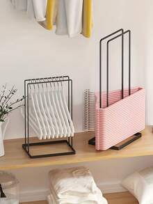 Space-Saving Large Capacity Stainless Steel Clothes Rack Storage Shelf, Detachable Heavy Duty Metal Storage Rack, Modern Vertical Standing Rack, Wall-Mounted, Easy Assembly, Suitable For Closet/Laundry Room/Bedroom, Fits Small Spaces And Home Decor - Multicolor - View 2